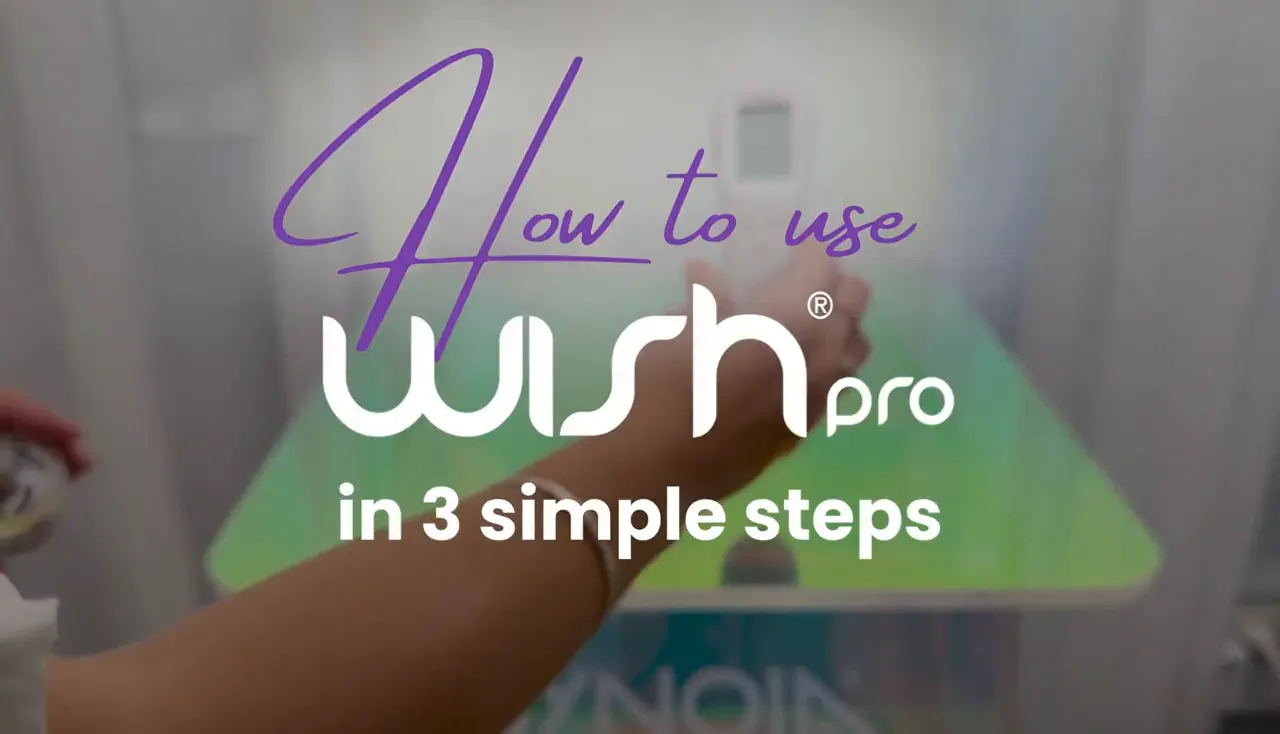 The title card of the WISHpro how-to film — "How to use WISHpro in 3 simple steps"